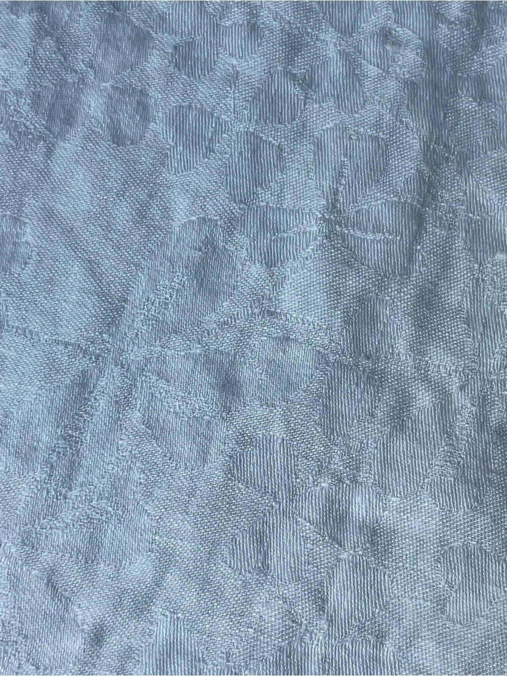 100% Irish Linen Oval Tablecloth Made in Ireland White Shamrock Damask 84x67